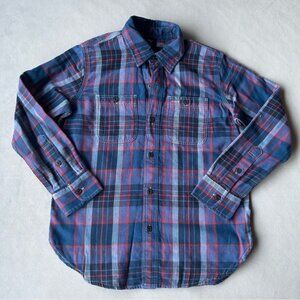 Gap ~ Button Up Long Sleeve Plaid Shirt ~ Boys Size Medium 8 ~ Brand New